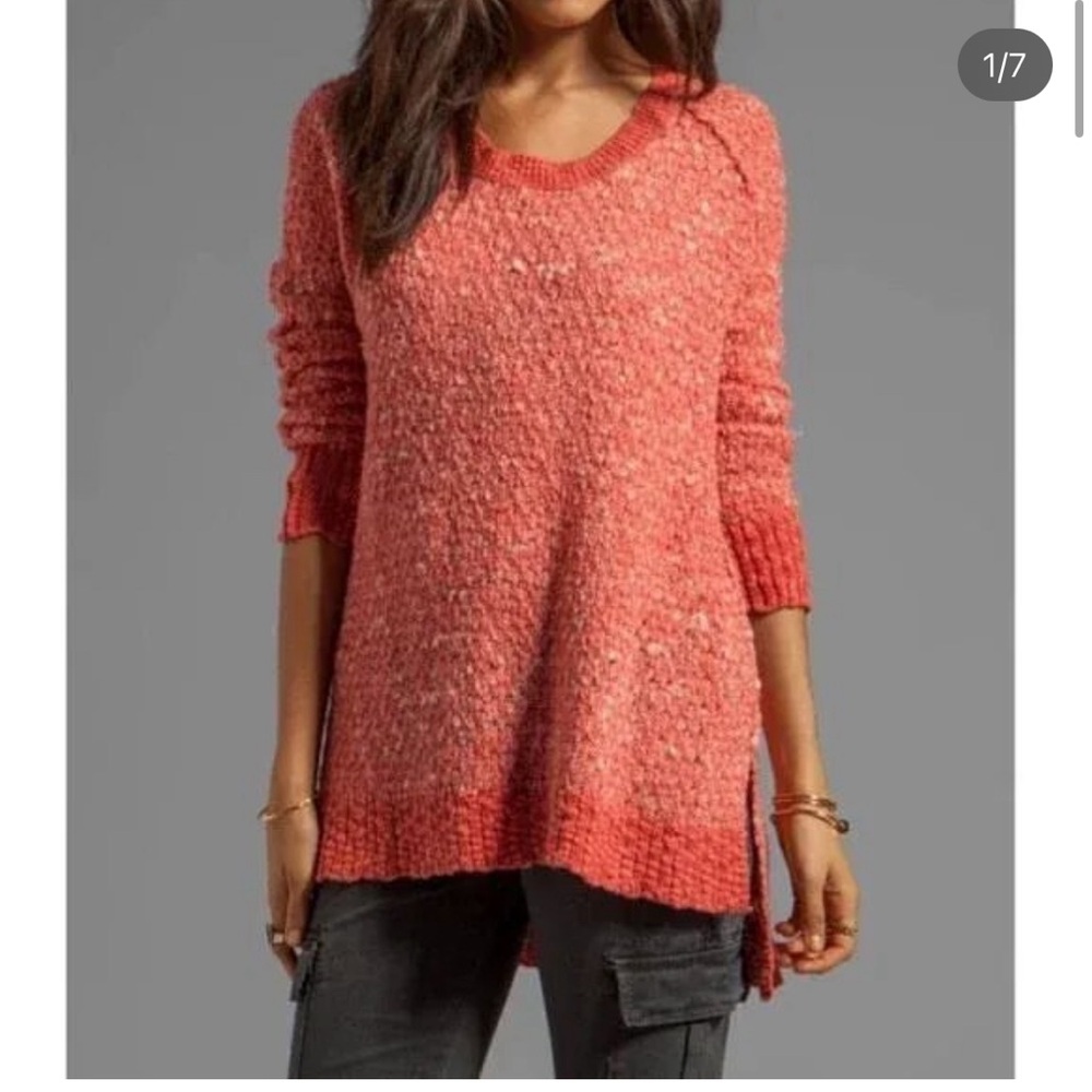 FREE PEOPLE sweater top Jeepster Pullover Oversized Tunic Honeycomb Medium